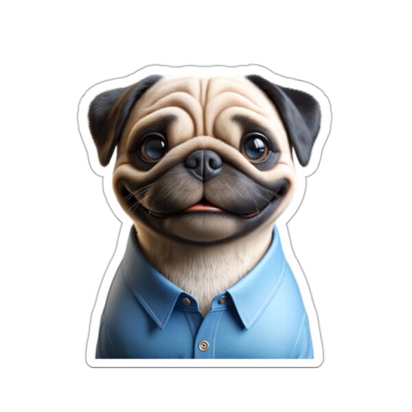 Cog the Pug Kiss-Cut Stickers